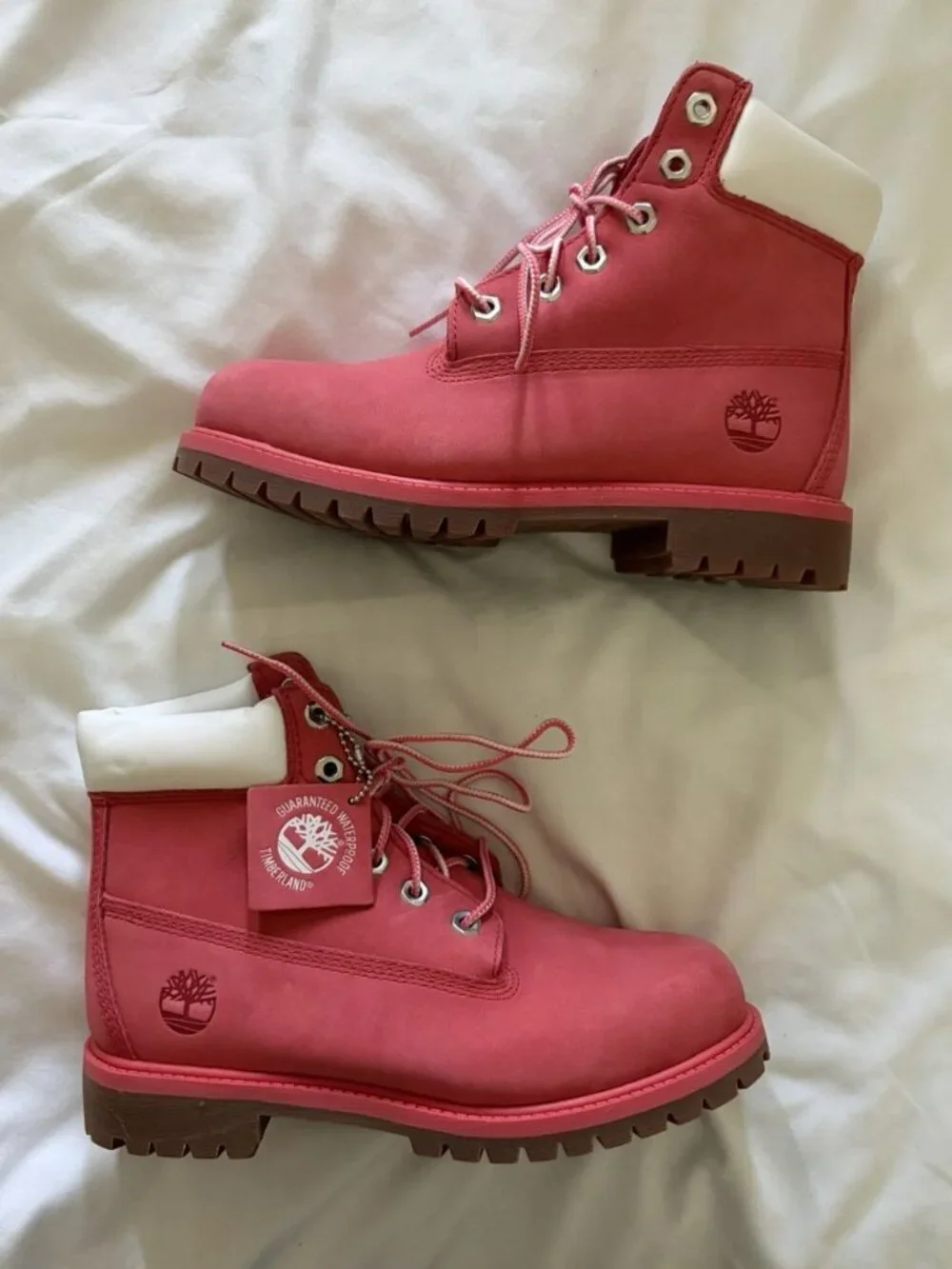 Timberland Girl’s Size 4.5Y Pink Waterproof Boots